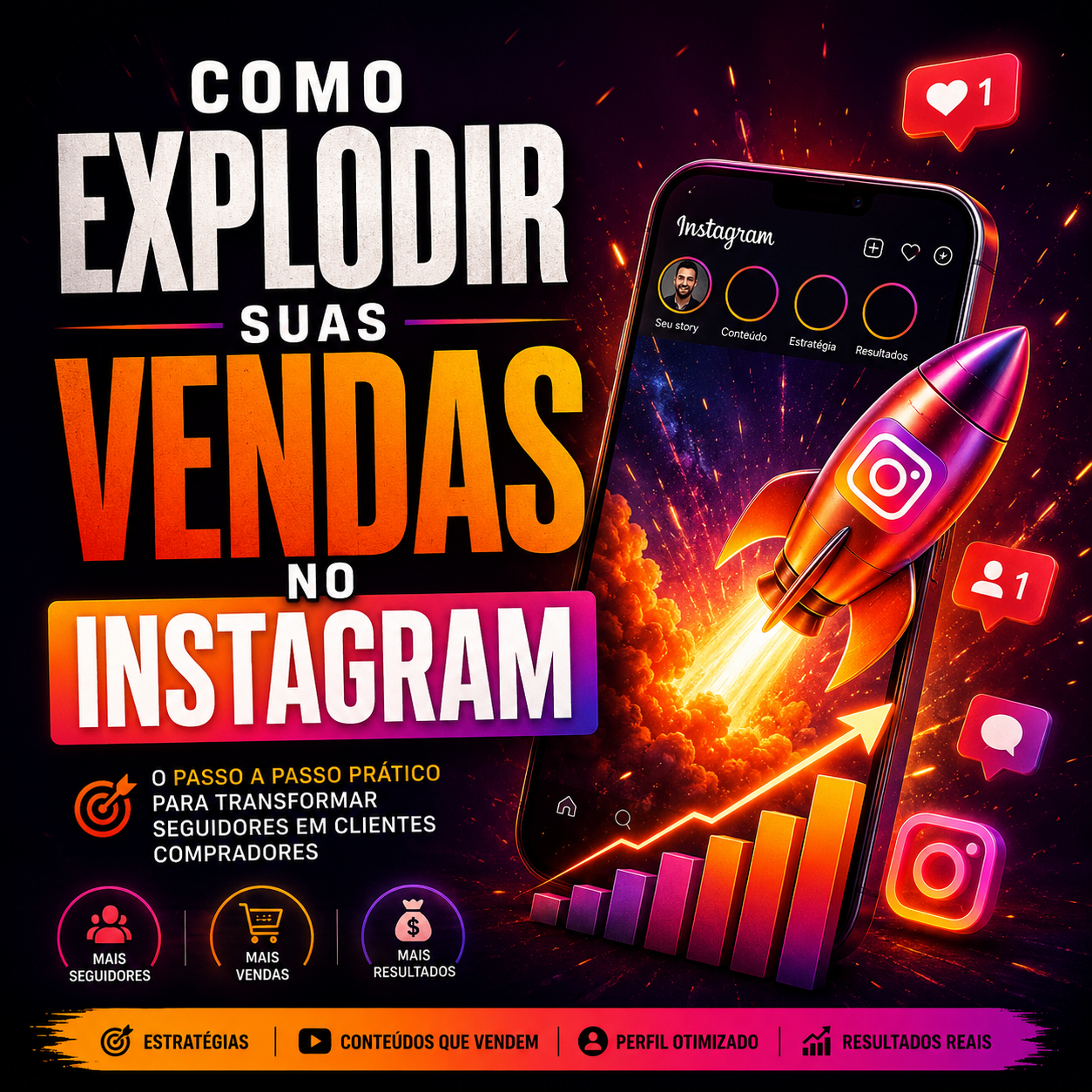Mockup do Guia para Explodir suas Vendas no Instagram